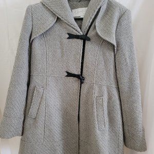 Pre-Owned Jessica Simpson Wool Blend Gray Pea Coat